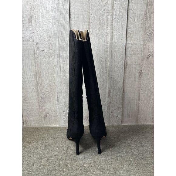 Nine West Sancha Womens Size 9.5 Black Suede Knee High Stiletto Heel Boots - Picture 4 of 11